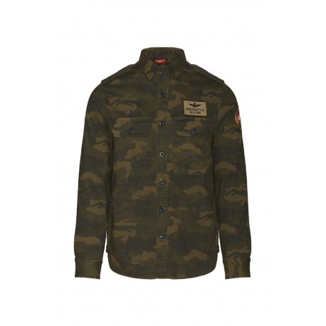 CAMICIA IN COTONE MOTIVO CAMOUFLAGE AERONAUTICA MILITARE AntonGio Moda Per Passione